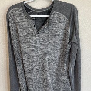 Two lululemon athletica Gray Long Sleeve Henley